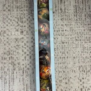 Disney Store Holiday Ornament Round Ball Set Of 7